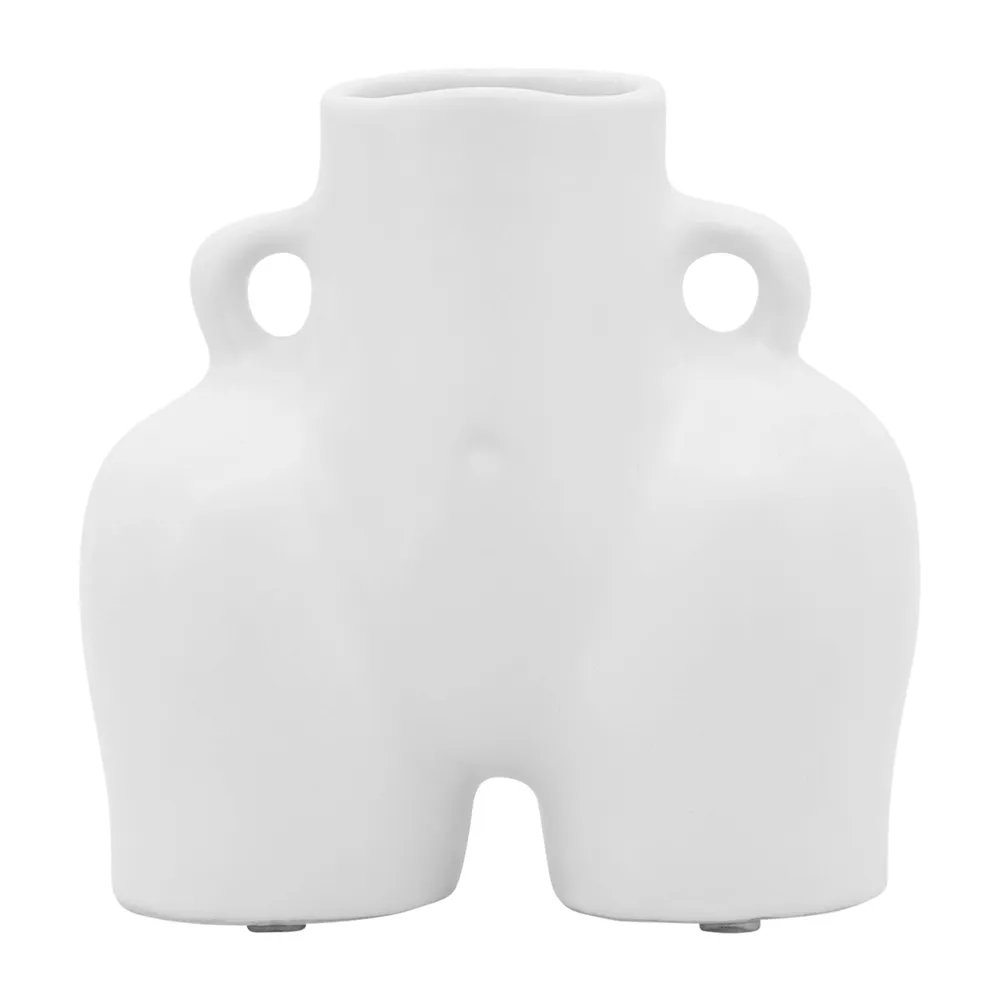 HELENAOAK WHITE VASE 6 (IN)