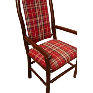 Hickory High Back Upholstered Back Arm Chair - 
Customer's Own Material 7
