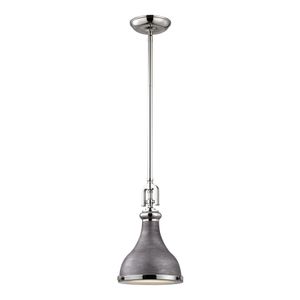 Rutherford 9'' Wide 1-Light Mini Pendant - Weathered Zinc 1