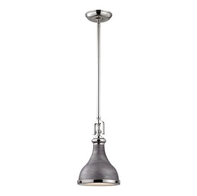 Rutherford 9″ Wide 1-Light Mini Pendant - Weathered Zinc