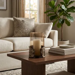 BAXTERMILL BROWN CANDLE HOLDER 8 (IN) 2