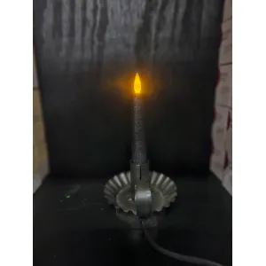 Black Electric Moving Flame LED Candle 5.5in 1