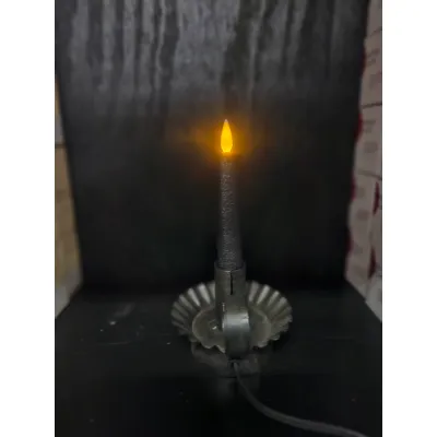 Black Electric Moving Flame LED Candle 5.5in