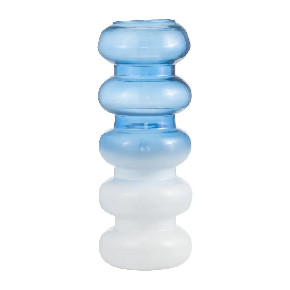HARLOWFIELD BLUE GLASS VASE 17 (IN)