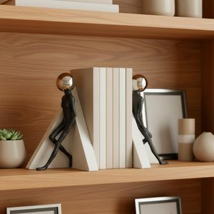 LOCHCLIFF SET OF 2 BLACK BOOKENDS 11 (IN) 2