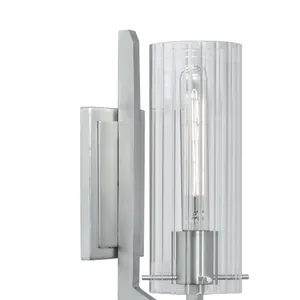 Faceted 12.75'' High 1-Light Sconce - Brushed Nickel 4