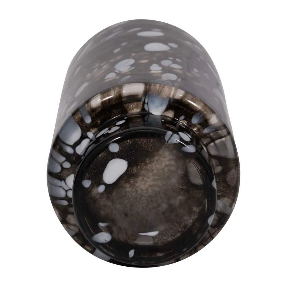 BAKERWOOD BLACK GLASS VASE 13 (IN)