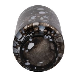 BAKERWOOD BLACK GLASS VASE 13 (IN) 8