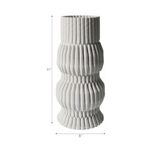 CALTONPORT WHITE VASE 11 (IN) 7