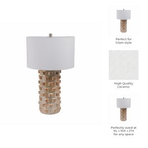 HILTONPORT WHITE LAMP 27 (IN) 8