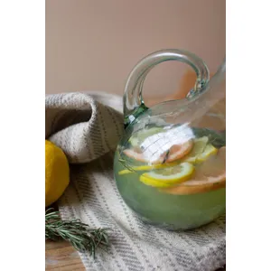 Small Glass Tilted Pitcher 5