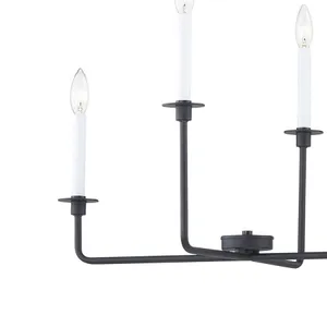 Lexington Green 48'' Wide 8-Light Linear Chandelier - Matte Black 5
