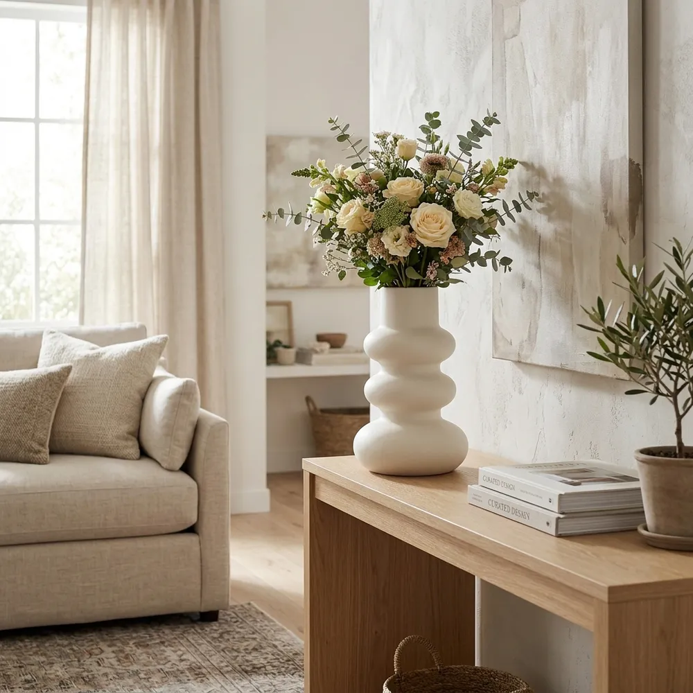 CLARAHOLM IVORY VASE 10 (IN)