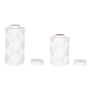 DUNCANPORT SET OF 2 WHITE JARS 13 (IN) 4