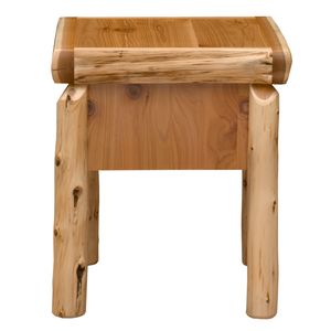 Cedar Log One Drawer Nightstand - Vintage 6