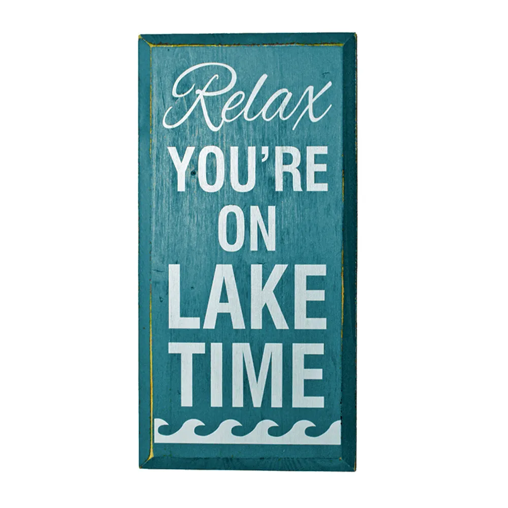 23-1/2" ON LAKE TIME SIGN