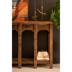 Reclaimed Wood Multi-Arched Console 3