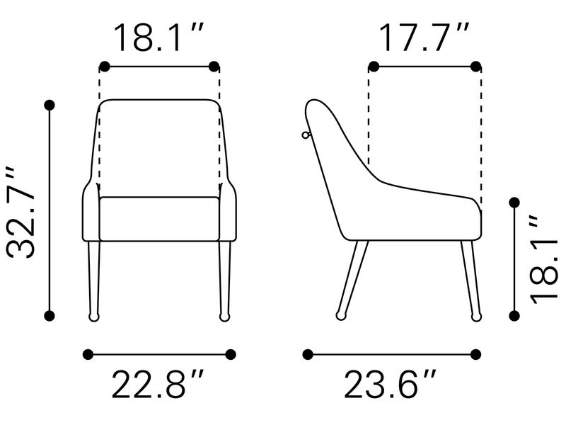 Maxine Dining Chair Black & Gold 11