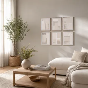 GENTRYOAK SET OF 6 TAN ART 20 (IN) 2
