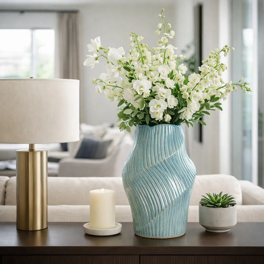 DORSEYSTONE BLUE VASE 17 (IN)