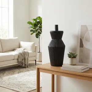 WRENTON BLACK VASE 20 (IN) 2