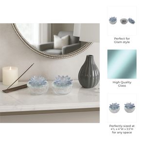 BAIRDCROSS SET OF 2 BLUE BOXES 4 (IN) 11