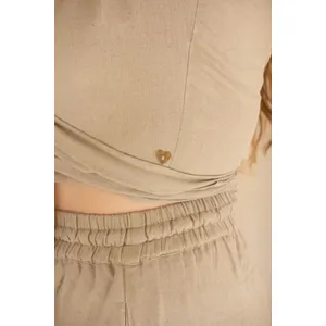 Convertible Wrap Blouse / Oatmeal 4