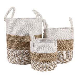 BURTONGROVE SET OF 3 BROWN PLANTER 13 (IN) 7