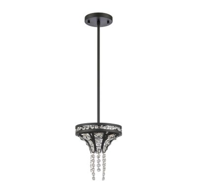 Fantania 8″ Wide 2-Light Mini Pendant - Matte Black