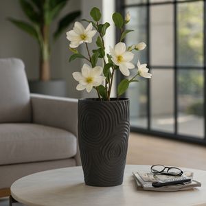 GENTRYLAKE BLACK VASE 16 (IN) 11