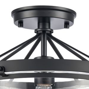 Boyer 12'' Wide 1-Light Semi Flush Mount - Matte Black 5