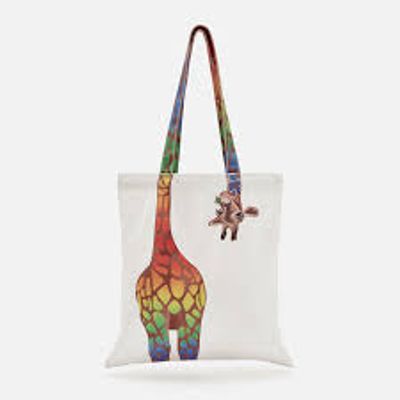 REPEAT GIRAFFE CANVAS HIP BAG - ASST