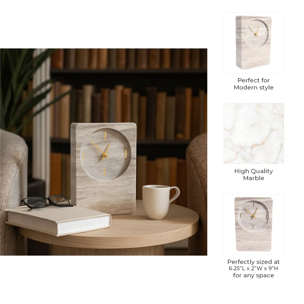 GLENNROSE TAN CLOCK 9 (IN)
