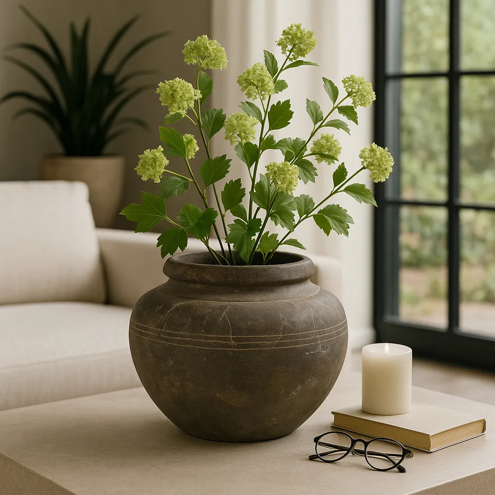 CLOVERHAM BROWN VASE 9 (IN)