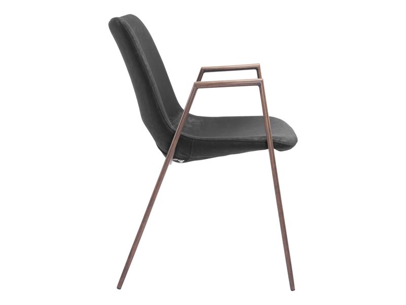 Desi Dining Chair Black & Walnut 3