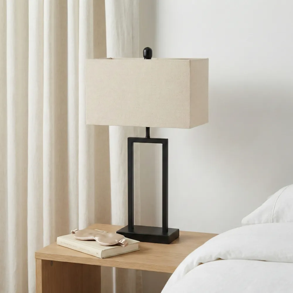 HEDLEYHAVEN SET OF 2 BLACK LAMPS 25 (IN)