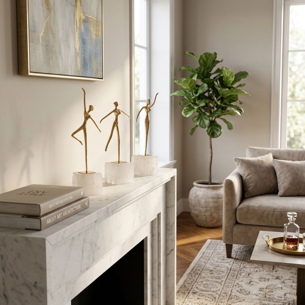 HOPEDALE SET OF 3 GOLD DECOR 13 (IN)