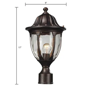 Glendale 17'' High 1-Light Outdoor Post Light - Regal Bronze 2
