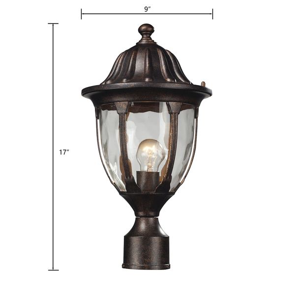 Glendale 17'' High 1-Light Outdoor Post Light - Regal Bronze