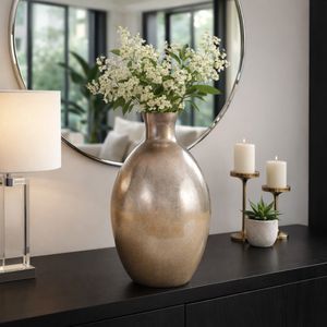 ELMONTDALE GOLD GLASS VASE 18 (IN) 12