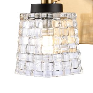 Candace 4.75'' Wide 1-Light Vanity Light - Satin Brass with Matte Black 4