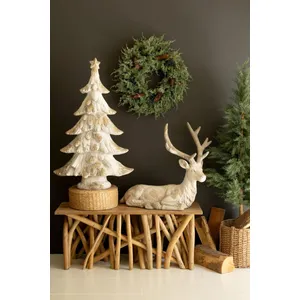 Antique White Faux Concrete Christmas Tree 2