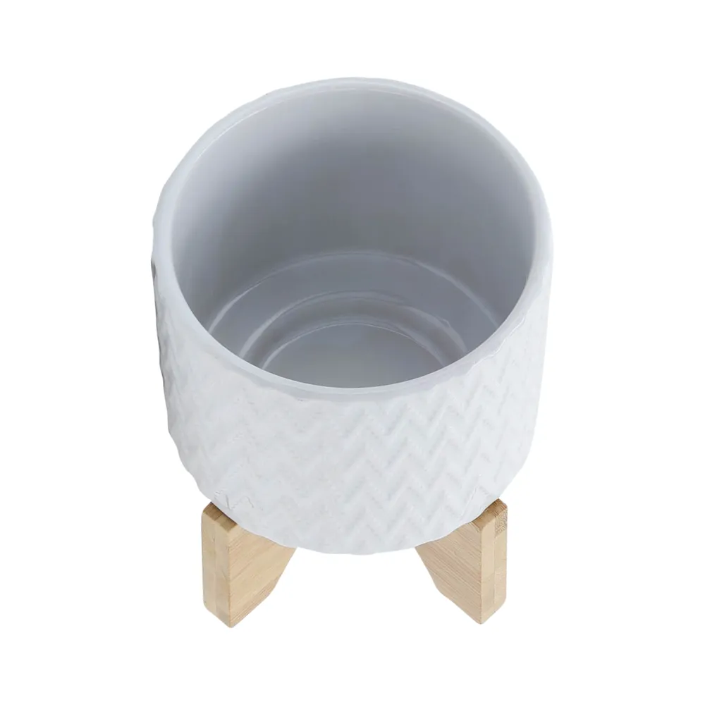 DOYLETON WHITE PLANTER 8 (IN)