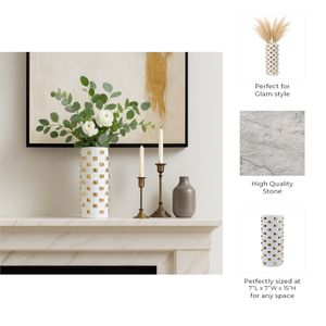 DASHCLIFF WHITE VASE 15 (IN) 8
