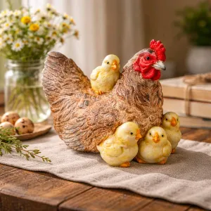 Chicken Family 7.5x5.2x5.5in 1
