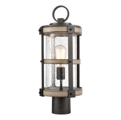 Annenberg 19″ High 1-Light Outdoor Post Light - Anvil Iron