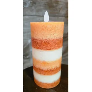 7 layer Fall Mottle Moving Flame LED Candle 3x6in 2