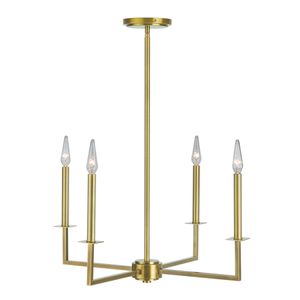 Ray 25.25'' Wide 4-Light Chandelier - Aged Brass 1