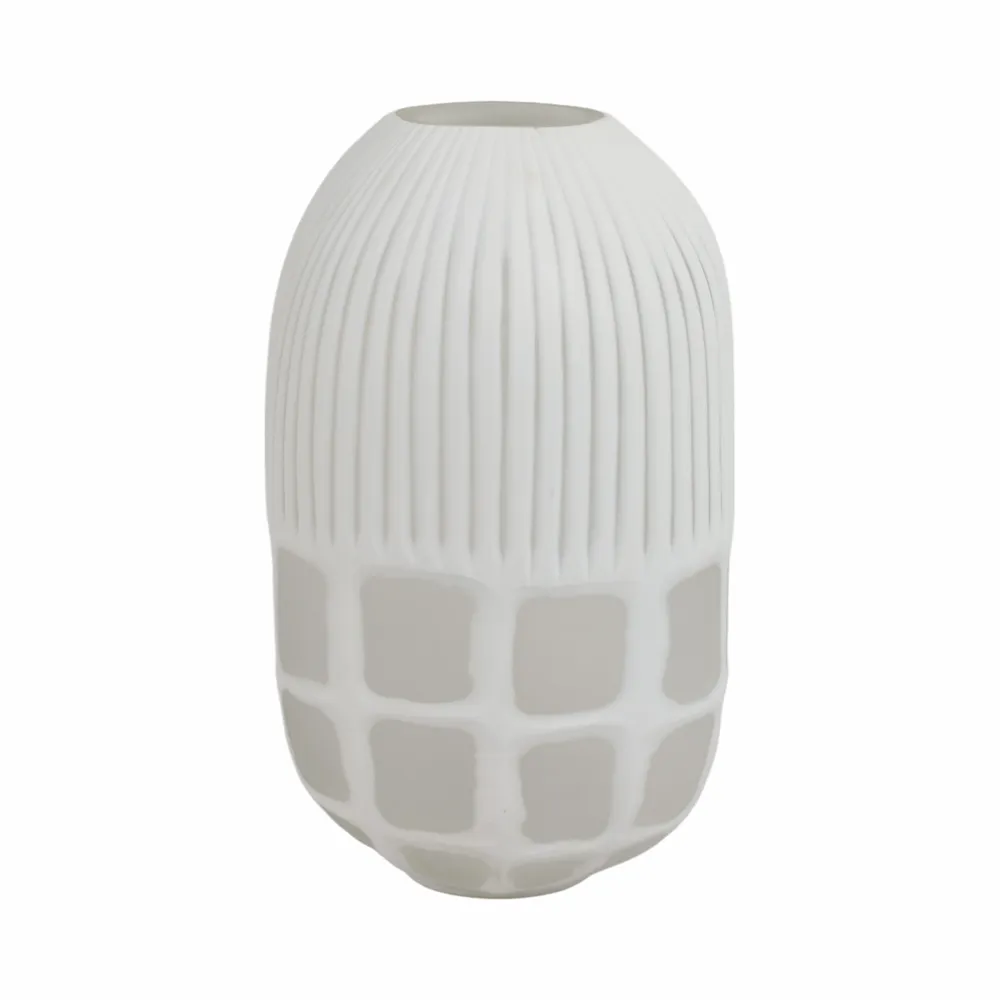 WOODSONWORTH WHITE GLASS VASE 16 (IN)