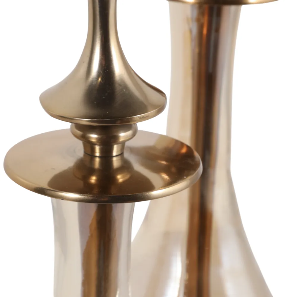 RUBYLAND SET OF 2 GOLD JARS 18 (IN)